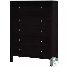 Nora Antique Coffee 5 Drawer Tall Dresser