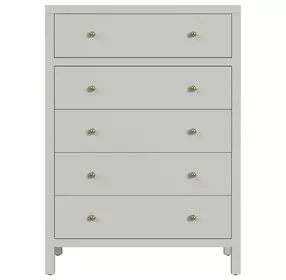 Nora Sage Green 5 Drawer Tall Dresser