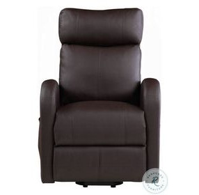 Ricardo Brown Synthetic Leather Power Recliner with Lift