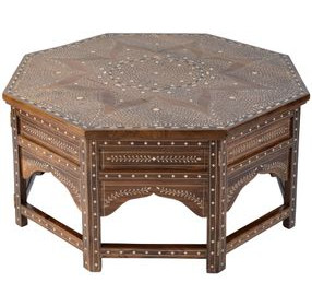 Mandore Brown 42" Octagon Coffee Table