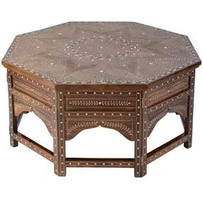 Mandore Brown 42" Octagon Coffee Table