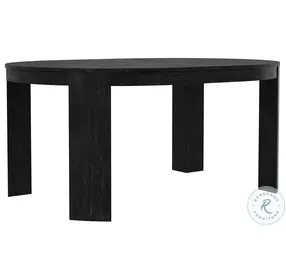 Carter Black Round Extendable Dining Table