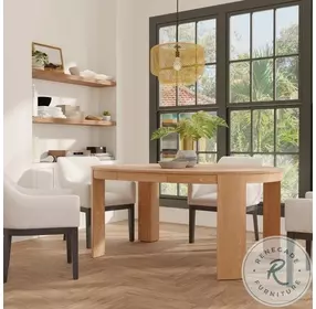 Carter Natural Round Extendable Dining Room Set