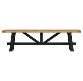 Hendricks Rustic Wheat and Raven Dining Bench