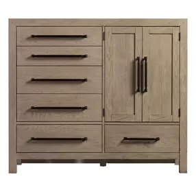 Cornerstone French Oak 6 Drawer Gentleman's Chest