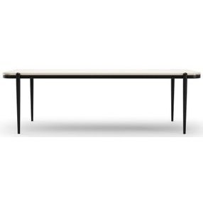 Madera Opal Ash and Modern Walnut 95" Rectangular Dining Table
