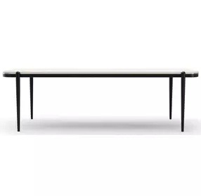 Madera Opal Ash and Modern Walnut 95" Rectangular Dining Table