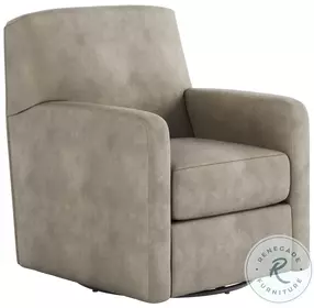 Flash Dance Cobblestone Leather Swivel Glider Chair