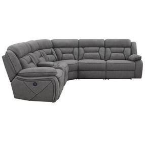 Higgins Gray 4 Piece Power Reclining RAF Sectional