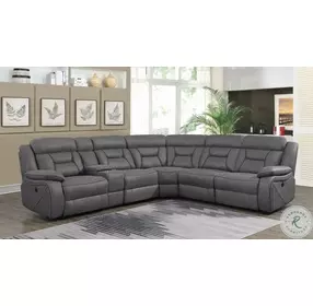 Higgins Gray 4 Piece Power Reclining RAF Sectional
