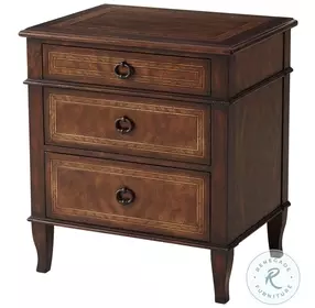 Brooksby Light Distressing 3 Drawer Nightstand