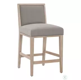 Martin LiveSmart Peyton Slate And Natural Gray Performance Fabric Counter Height Stool Set Of 2