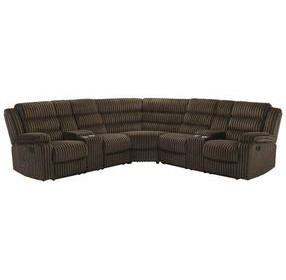 Atkinson Chocolate 3 Piece Modular Reclining Sectional