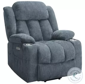 Houston Slate Blue Power Lift Recliner