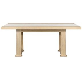 Trifecta Driftwood Cerused Oak 87" Rectangular Stone Top Dining Table
