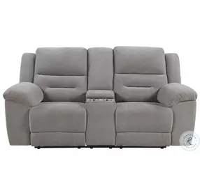 Gilson Gray Chenille Reclining 81" Loveseat