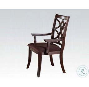 Keenan Dark Walnut Arm Chair Set of 2
