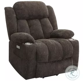 Houston Dark Brown Power Lift Recliner