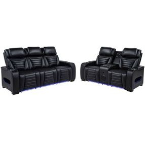 Zuma Black Power Reclining Living Room Set