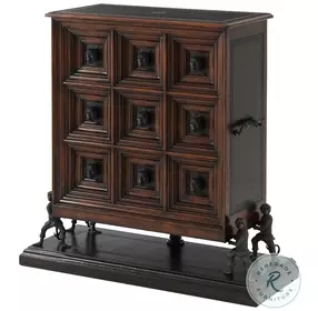 The Humorous Putney Distressed And Walnut 9 Drawer Chest