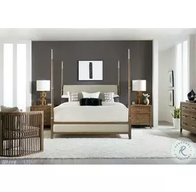 Chapman Beige Upholstered Poster Bedroom Set