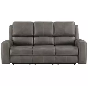 Brickston Charcoal Triple 86" Power Reclining Sofa with USB Charging and LED