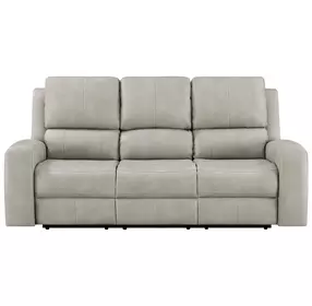 Brickston Gray Triple 86" Power Reclining Sofa with USB Charging and LED