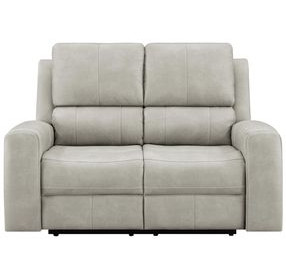 Brickston Gray 62" Power Reclining Loveseat with USB Charging