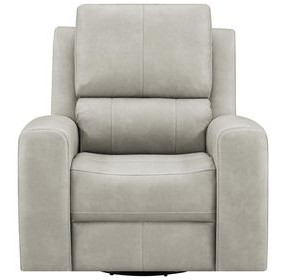 Brickston Gray Power Swivel Glider Recliner with USB Charging