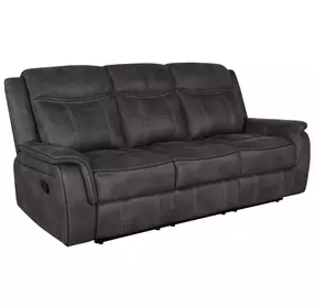 Lawrence Charcoal Reclining 85" Sofa