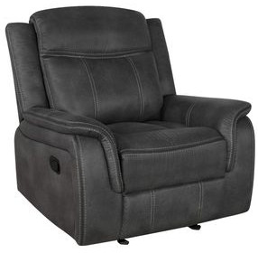 Lawrence Charcoal Glider Recliner