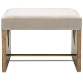 Laurent Gray Upholstered Accent Stool
