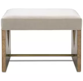 Laurent Gray Upholstered Accent Stool