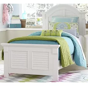 Summer House Oyster White Full Panel Bed