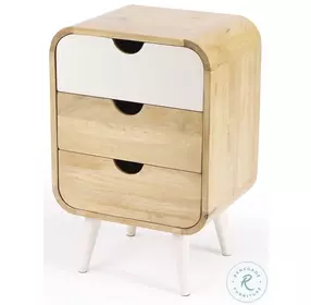 Danville White Storage End Table