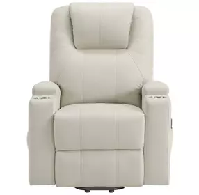 Armstrong Ivory Power Lift Massage Recliner with USB Charging