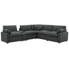 Collins Dark Gray 6 Piece Modular Power Sectional