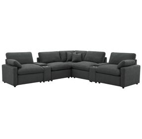 Collins Dark Gray 7 Piece Modular Power Sectional