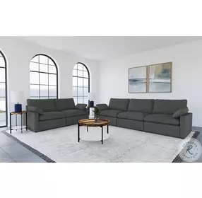 Collins Dark Gray Modular Power Reclining Living Room Set