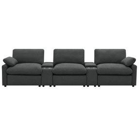 Collins Dark Gray 5 Piece Power Reclining Home Theater Seating