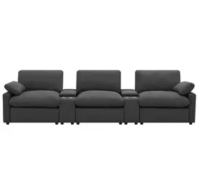 Collins Dark Gray 5 Piece Power Reclining Home Theater Seating