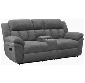 Bahrain Charcoal Reclining 86" Loveseat