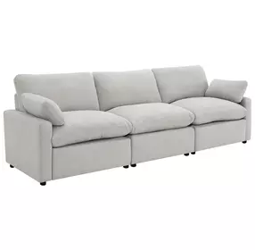 Collins Gray Modular 124" Power Reclining Sofa