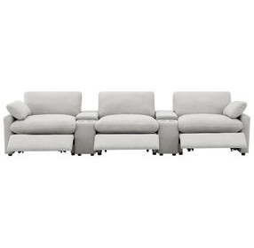 Collins Gray 5 Piece Power Reclining Home Theater Seating