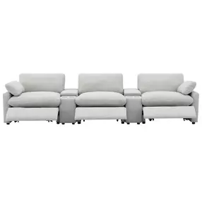 Collins Gray 5 Piece Power Reclining Home Theater Seating