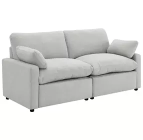 Collins Gray Modular 86" Power Reclining Loveseat
