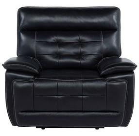 Hewitt Black Power Recliner with USB Charging