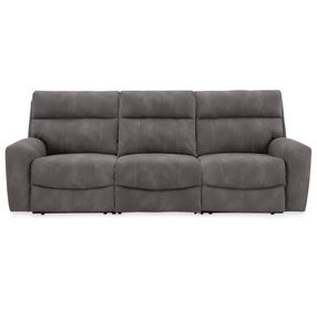 Next Gen Durapella Slate 3 Piece Modular Zero Gravity Power Reclining Sectional with USB Charging