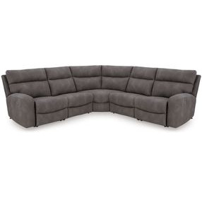 Next-Gen DuraPella Slate 5 Piece Modular Power Reclining Sectional with USB Charging