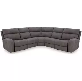 Next-Gen DuraPella Slate 5 Piece Modular Power Reclining Sectional with USB Charging